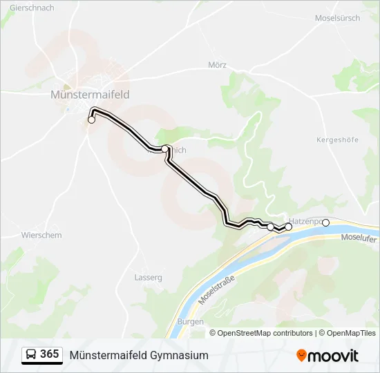365 Bus Line Map
