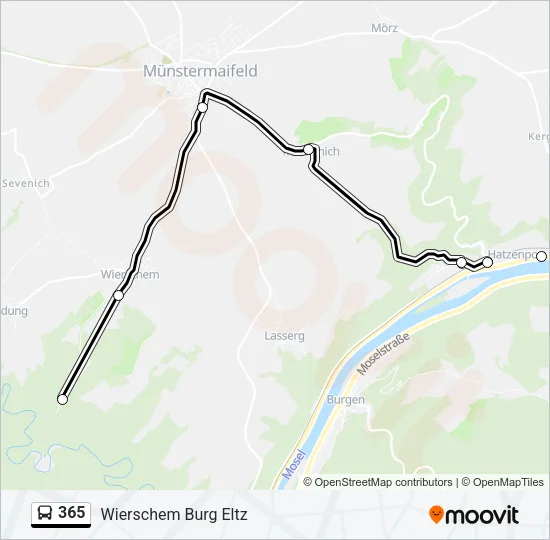 365 Bus Line Map