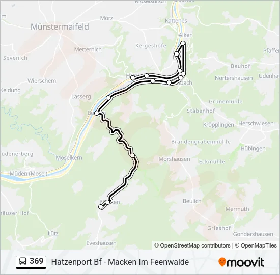 369 Bus Line Map