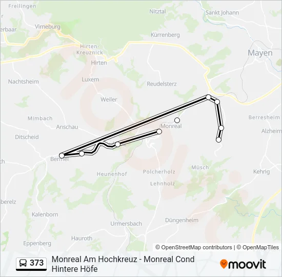 373 Bus Line Map