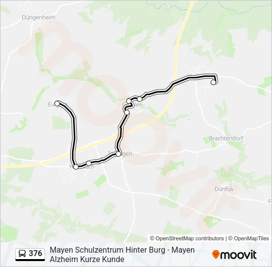 376 Bus Line Map