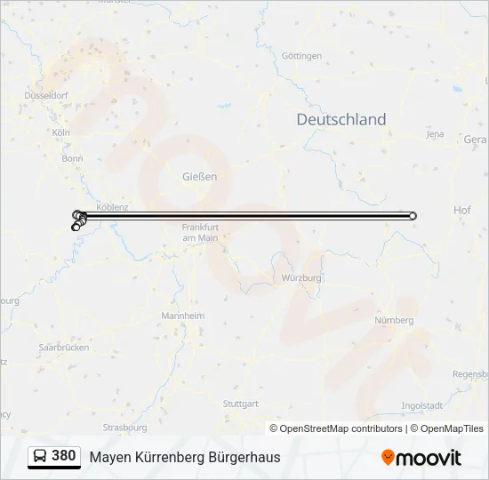 380 Bus Line Map