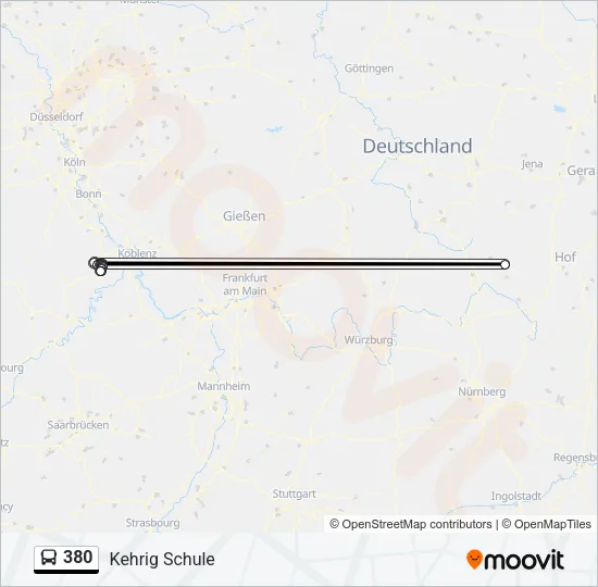 380 Bus Line Map