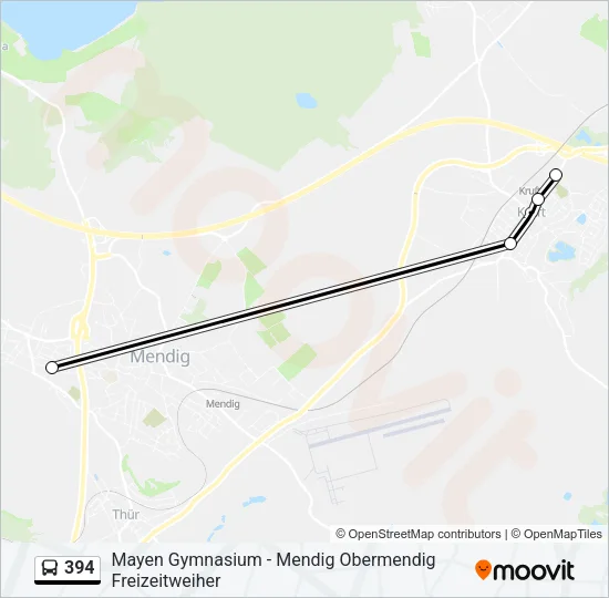 394 Bus Line Map