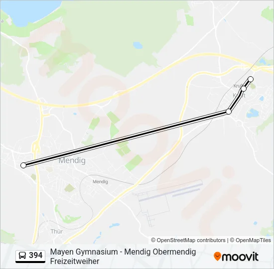 394 Bus Line Map