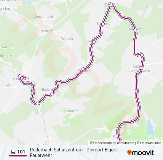 101 Bus Line Map