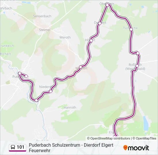 101 Bus Line Map