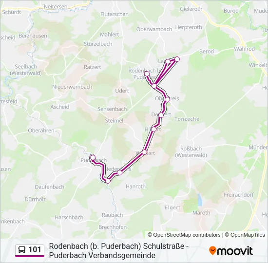 101 Bus Line Map