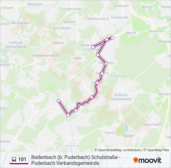 101 Bus Line Map