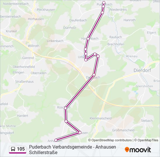 105 Route: Schedules, Stops & Maps - Puderbach Verbandsgemeinde (Updated)