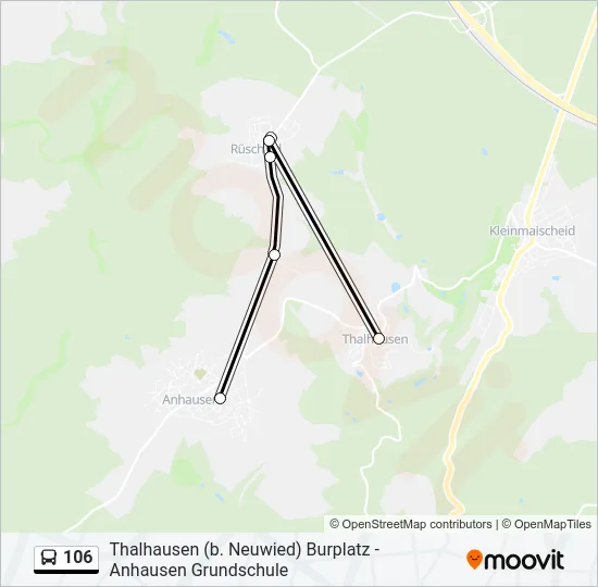106 Bus Line Map