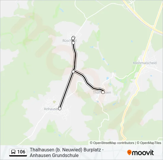 106 Bus Line Map