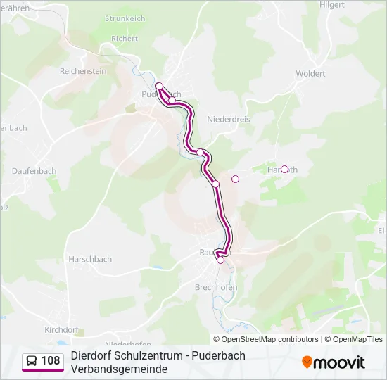 108 Bus Line Map