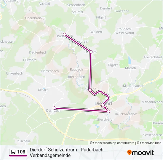 108 Bus Line Map