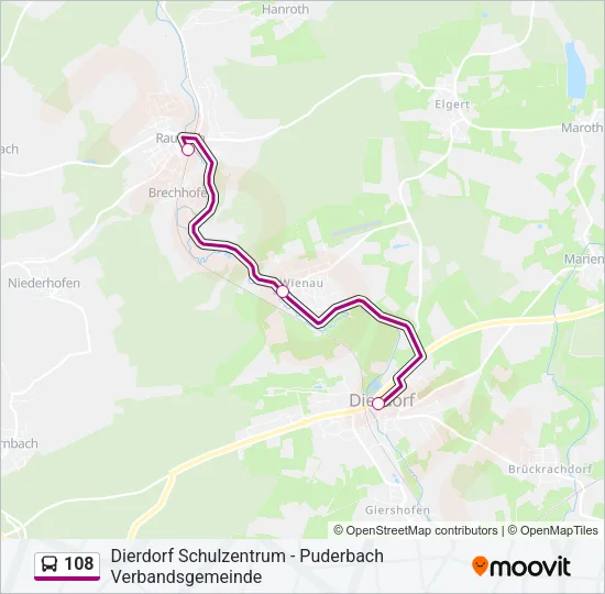 108 Bus Line Map