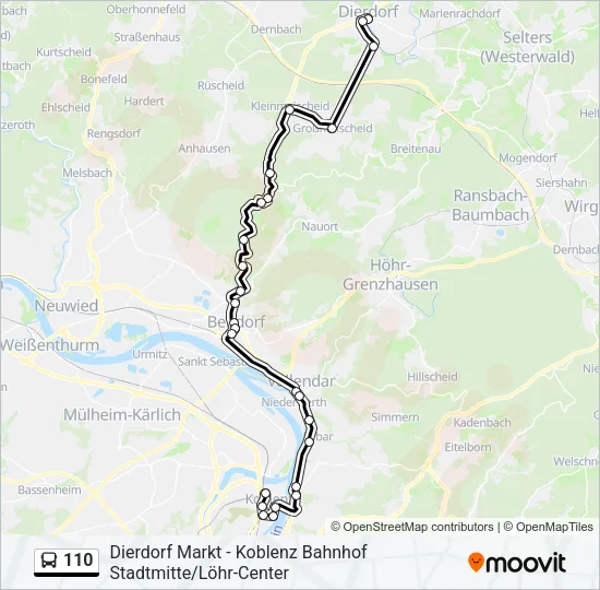 110 Bus Line Map
