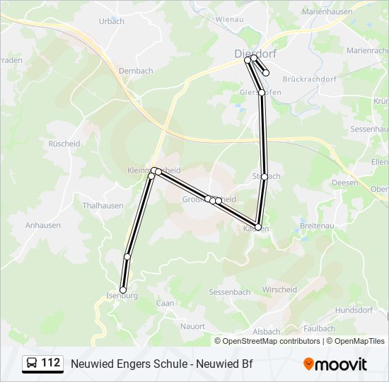 112 Bus Line Map