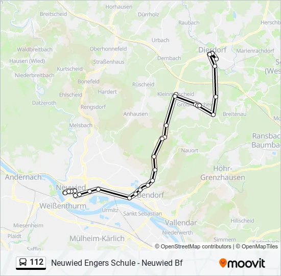 112 Bus Line Map