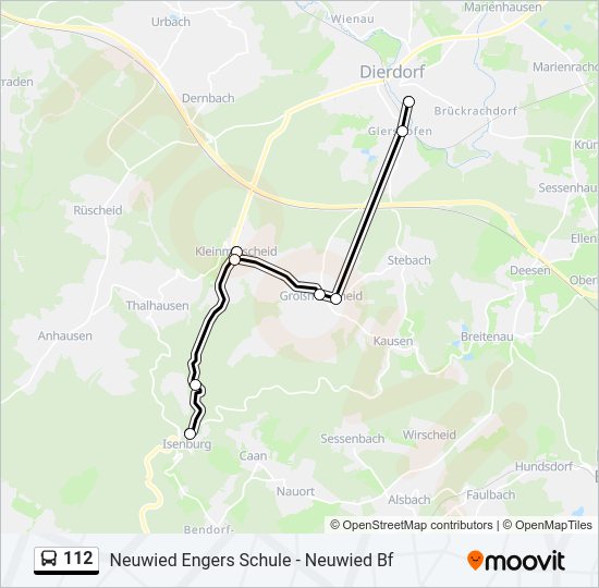112 Bus Line Map
