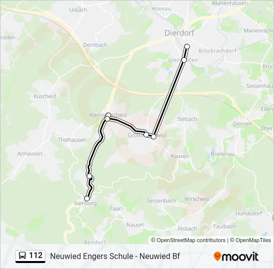 112 Bus Line Map