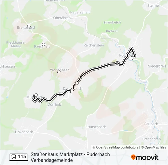 115 Bus Line Map