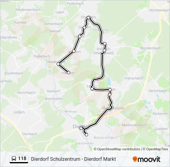 118 Bus Line Map