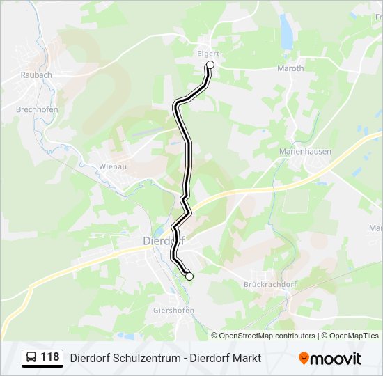 118 Bus Line Map
