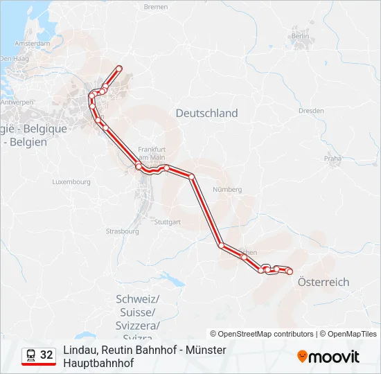 32 Train Line Map