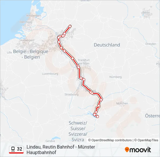 32 Train Line Map