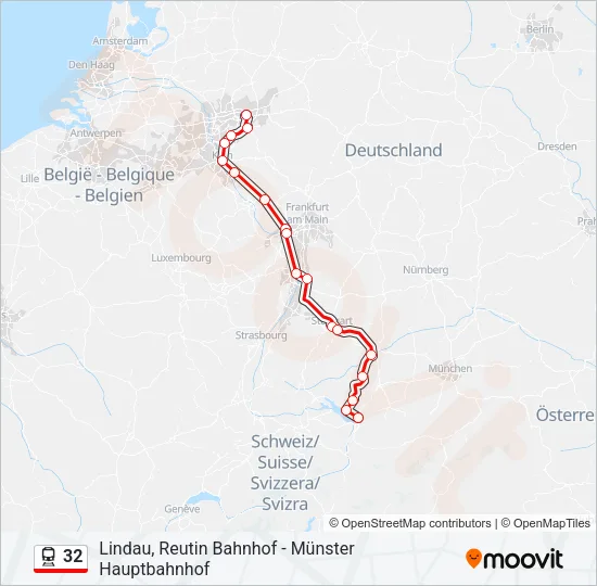 32 Train Line Map