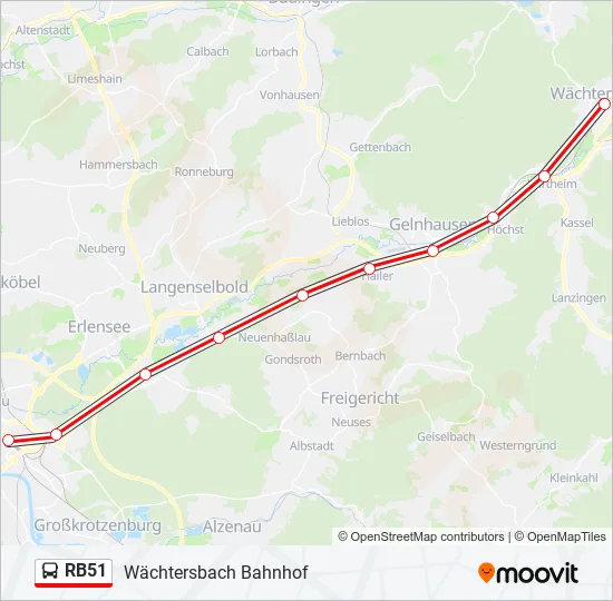 RB51 Bus Line Map