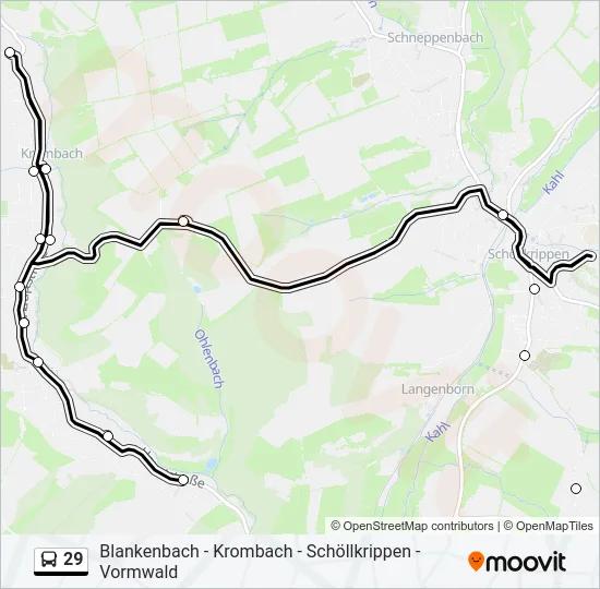 29 Bus Line Map