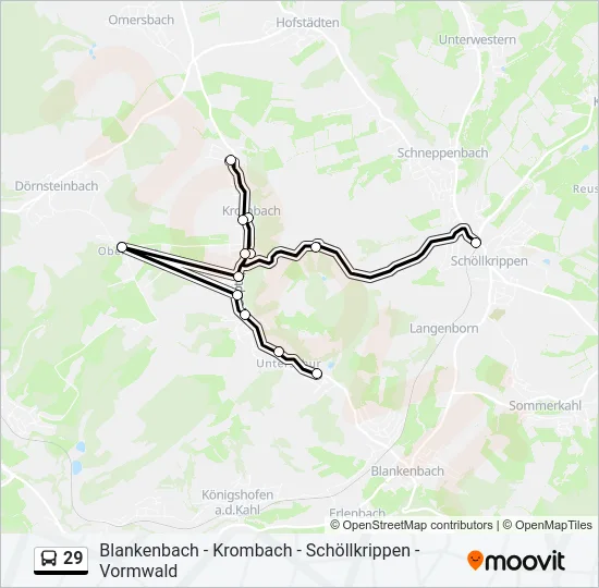 29 Bus Line Map