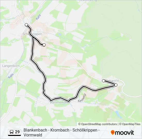 29 Bus Line Map