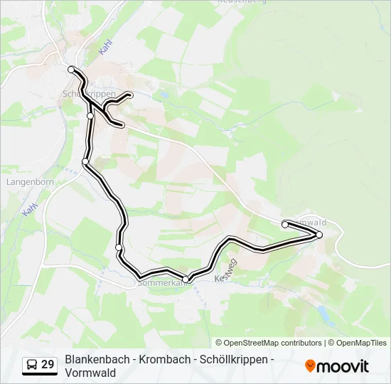 29 Bus Line Map