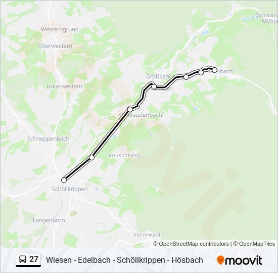 27 bus Line Map