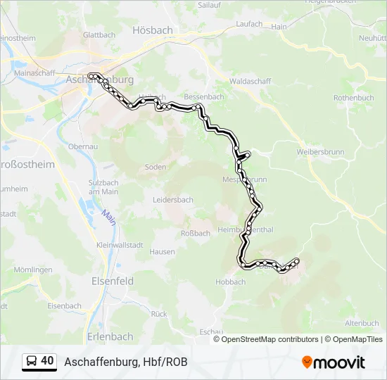 40 Bus Line Map