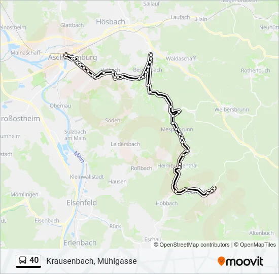 40 Bus Line Map