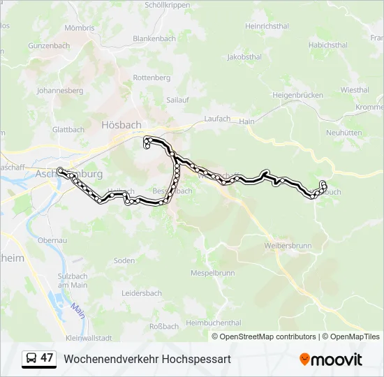 47 Bus Line Map