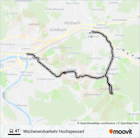 47 Bus Line Map