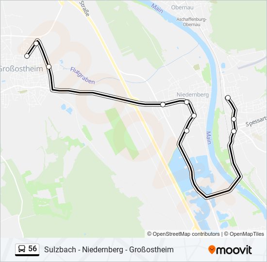 56 bus Line Map