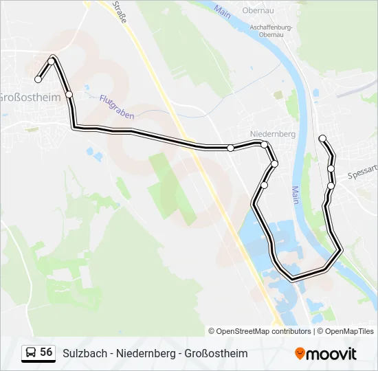 56 Bus Line Map