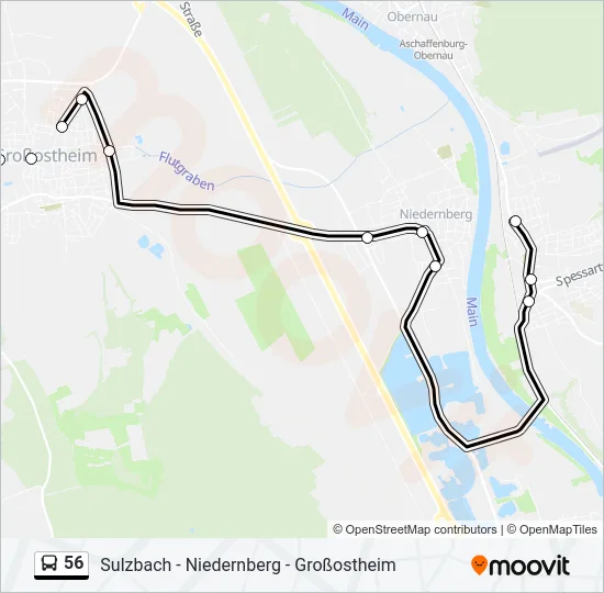 56 Bus Line Map