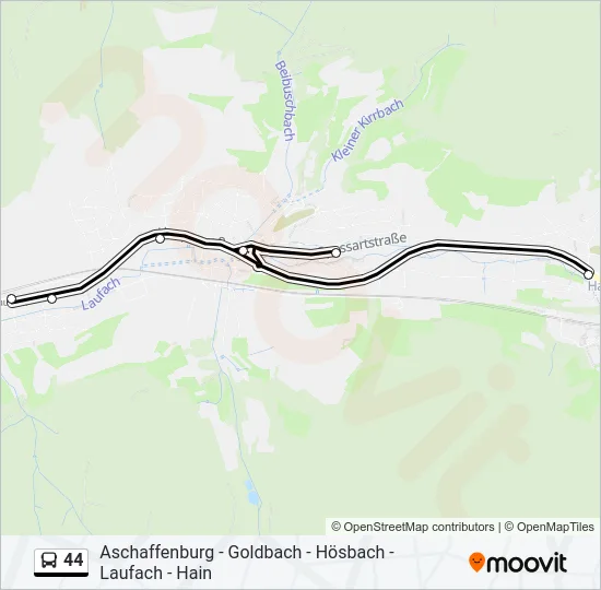 44 Bus Line Map