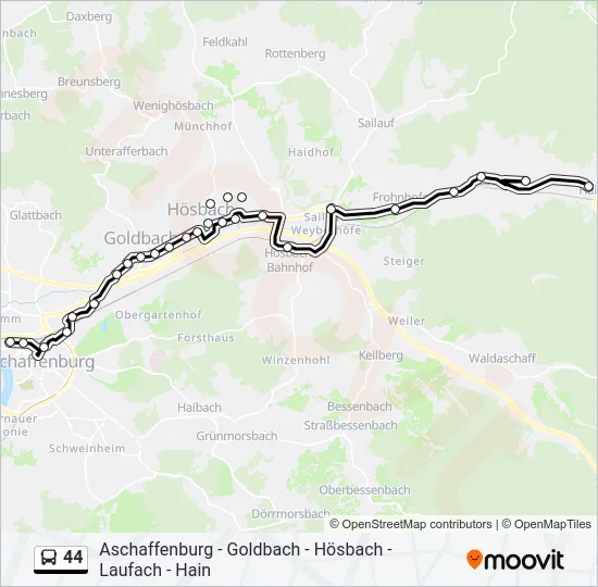 44 Bus Line Map