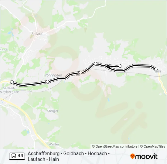 44 Bus Line Map