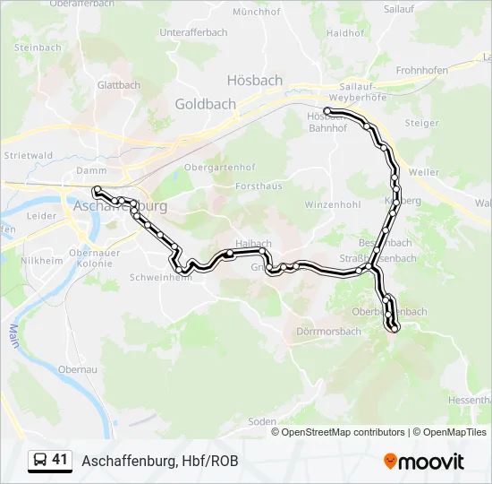 41 Bus Line Map