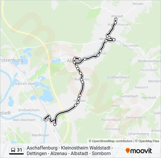 31 Bus Line Map