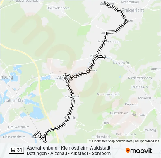 31 Bus Line Map