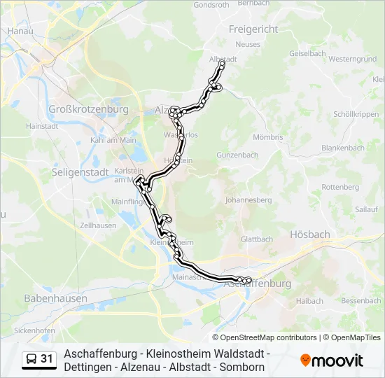 31 Bus Line Map
